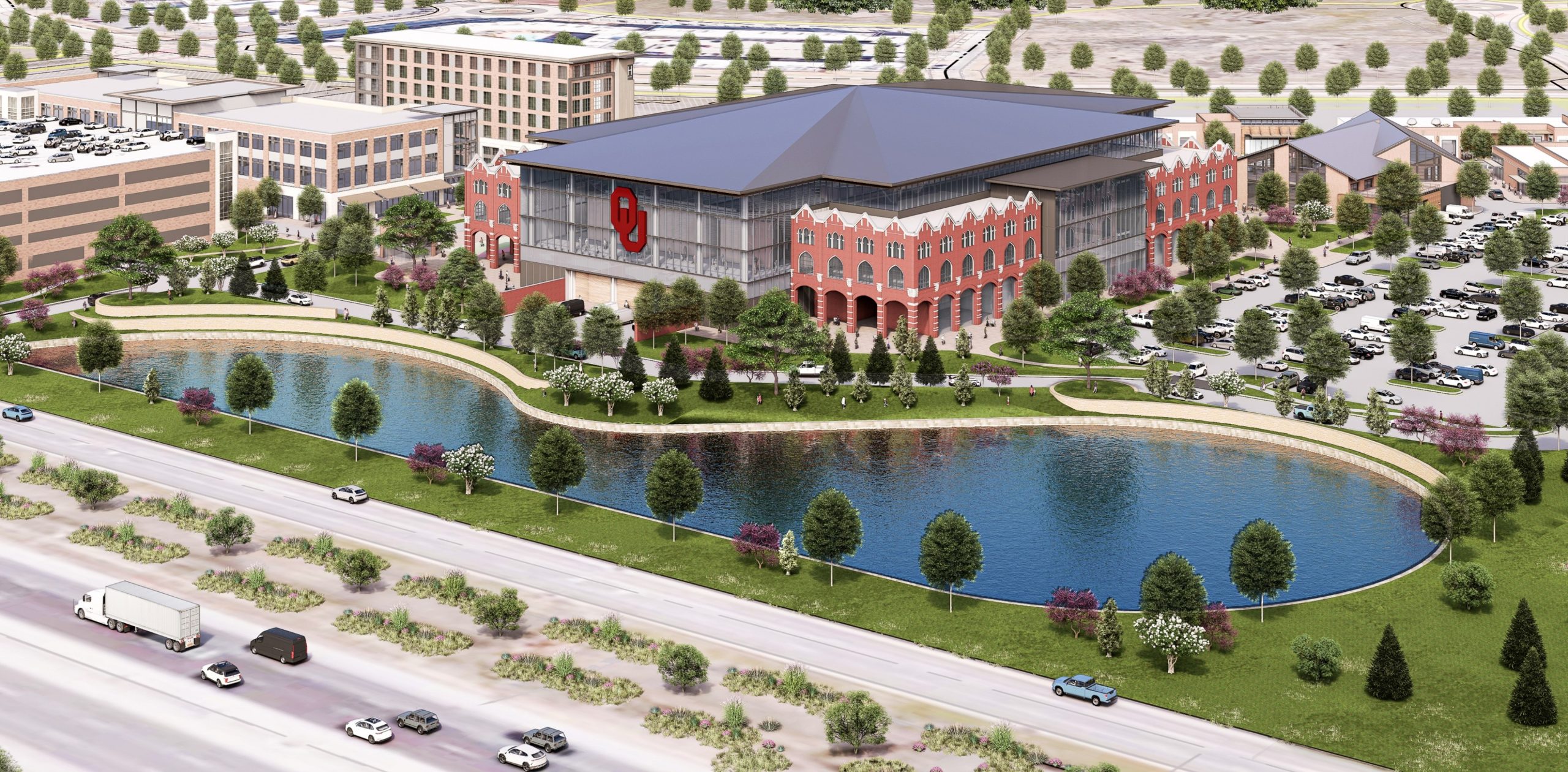 Arena from I 35 1 scaled - The Rock Creek District